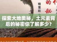 探索大地奧秘，土元素背后的秘密你了解多少？