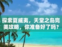 探索夏威夷，天堂之島完美攻略，你準備好了嗎？