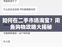 如何在二手市場淘寶？閑魚購物攻略大揭秘