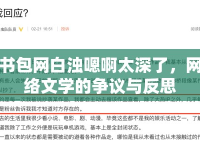 書包網白濁嗯啊太深了，網絡文學的爭議與反思