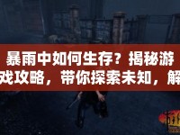 暴雨中如何生存？揭秘游戲攻略，帶你探索未知，解開(kāi)謎團(tuán)！