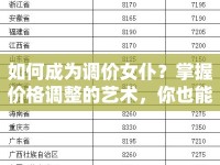 如何成為調(diào)價(jià)女仆？掌握價(jià)格調(diào)整的藝術(shù)，你也能行！