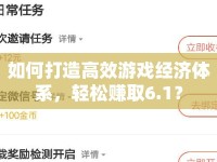 如何打造高效游戲經(jīng)濟(jì)體系，輕松賺取6.1？