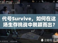 代號Survive，如何在這場生存挑戰(zhàn)中脫穎而出？