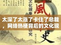 太深了太漲了卡住了總裁，網(wǎng)絡(luò)熱梗背后的文化現(xiàn)象