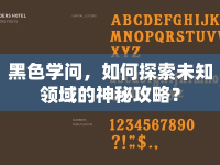 黑色學(xué)問，如何探索未知領(lǐng)域的神秘攻略？