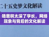 唔恩啊太深了學(xué)長(zhǎng)，網(wǎng)絡(luò)現(xiàn)象與背后的文化解讀