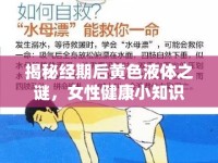 揭秘經(jīng)期后黃色液體之謎，女性健康小知識(shí)