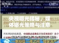 央視曝光揭秘，媒體曝光策略與注意事項(xiàng)