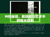 M檔秘籍，解鎖攝影藝術(shù)中的曝光控制