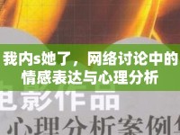 我內(nèi)s她了，網(wǎng)絡(luò)討論中的情感表達(dá)與心理分析
