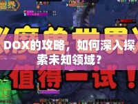 DOX的攻略，如何深入探索未知領域？