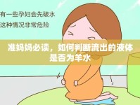 準(zhǔn)媽媽必讀，如何判斷流出的液體是否為羊水