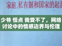 少爺 慢點(diǎn) 我受不了，網(wǎng)絡(luò)討論中的情感邊界與倫理考量