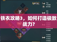 鐵衣攻略3，如何打造極致戰(zhàn)力？