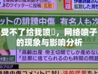 受不了給我噴氺，網(wǎng)絡(luò)噴子的現(xiàn)象與影響分析