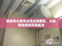 解密熱水器無水流出的困擾，從故障排查到完美解決