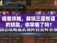 程普攻略，解鎖三國智謀的鑰匙，你掌握了嗎？