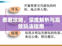 牽君攻略，深度解析與高效玩法指南