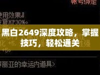 黑白2649深度攻略，掌握技巧，輕松通關(guān)