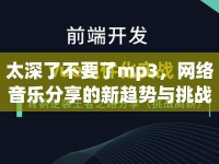 太深了不要了mp3，網(wǎng)絡(luò)音樂分享的新趨勢(shì)與挑戰(zhàn)