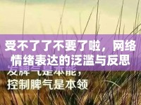 受不了了不要了啦，網(wǎng)絡(luò)情緒表達(dá)的泛濫與反思