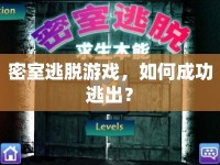 密室逃脫游戲，如何成功逃出？