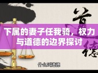 下屬的妻子任我騎，權(quán)力與道德的邊界探討