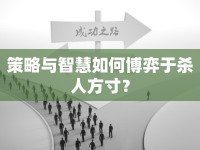 策略與智慧如何博弈于殺人方寸？