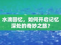 水滴回憶，如何開啟記憶深處的奇妙之旅？