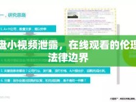 網(wǎng)盤(pán)小視頻泄露，在線觀看的倫理與法律邊界
