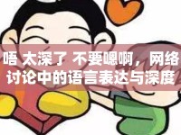 唔 太深了 不要嗯啊，網(wǎng)絡(luò)討論中的語言表達與深度思考
