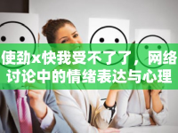 使勁x快我受不了了，網(wǎng)絡討論中的情緒表達與心理分析
