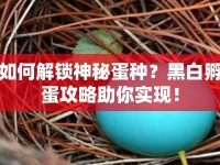 如何解鎖神秘蛋種？黑白孵蛋攻略助你實現(xiàn)！