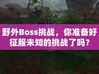 野外Boss挑戰(zhàn)，你準(zhǔn)備好征服未知的挑戰(zhàn)了嗎？