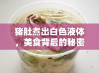 豬肚煮出白色液體，美食背后的秘密與健康解讀