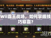 Wii霸王戰(zhàn)場，如何掌握技巧稱霸？