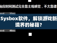 Sysbox軟件，解鎖游戲新境界的秘籍？