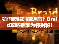如何破解時(shí)間迷局？Braid攻略指南為你揭秘！