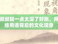 叔叔輕一點太深了好脹，網絡用語背后的文化現象