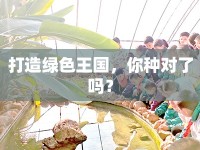 打造綠色王國，你種對了嗎？