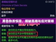 黑色物質(zhì)驚現(xiàn)，揭秘真相與應(yīng)對(duì)策略