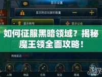 如何征服黑暗領(lǐng)域？揭秘魔王領(lǐng)全面攻略！