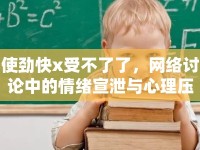 使勁快x受不了了，網(wǎng)絡討論中的情緒宣泄與心理壓力