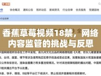 香蕉草莓視頻18禁，網(wǎng)絡內(nèi)容監(jiān)管的挑戰(zhàn)與反思