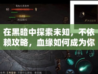 在黑暗中探索未知，不依賴攻略，血緣如何成為你的導(dǎo)航？