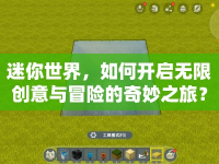 迷你世界，如何開啟無限創(chuàng)意與冒險(xiǎn)的奇妙之旅？