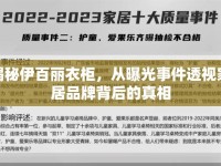 揭秘伊百麗衣柜，從曝光事件透視家居品牌背后的真相