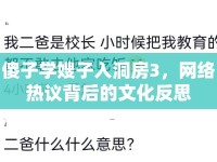 傻子學(xué)嫂子入洞房3，網(wǎng)絡(luò)熱議背后的文化反思
