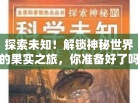 探索未知！解鎖神秘世界的果實之旅，你準(zhǔn)備好了嗎？